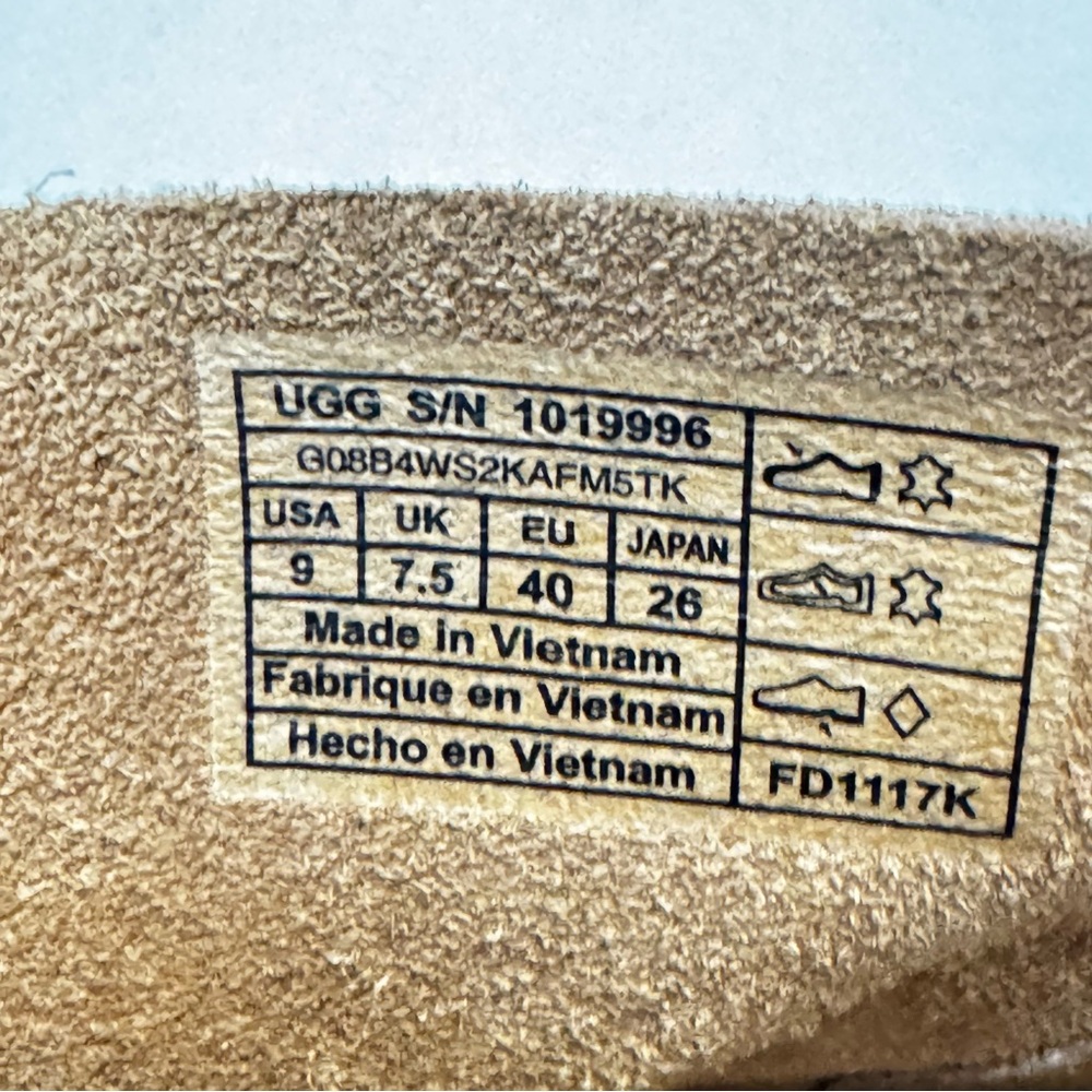 UGG Women's Ginger Chestnut Suede Peep Toe Ankle Boots Sz. 9 - Picture 12 of 12